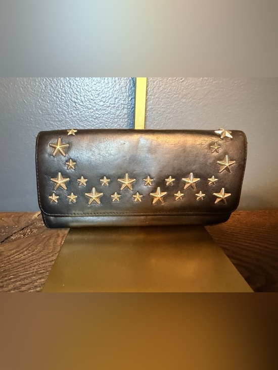 Jimmy Choo Handbags - Jimmy Choo Black Leather Star-Studded Clutch